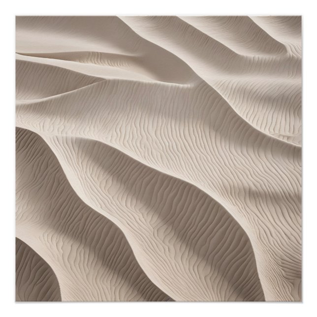 Photography Beach Sand Beige Neutral soft  Poster (Front)