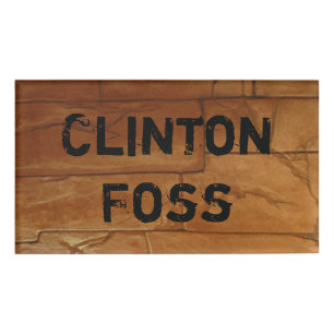 Photography - Brown Stone Wall + your Name Tag