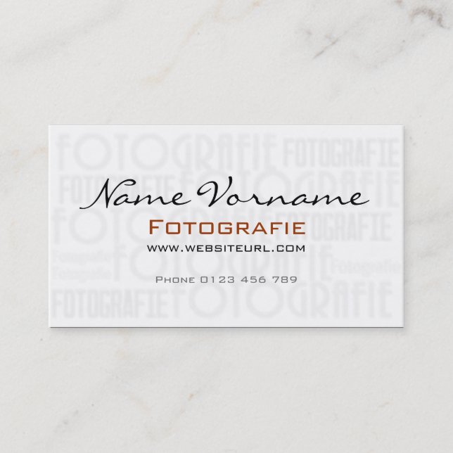 photography business card (Front)