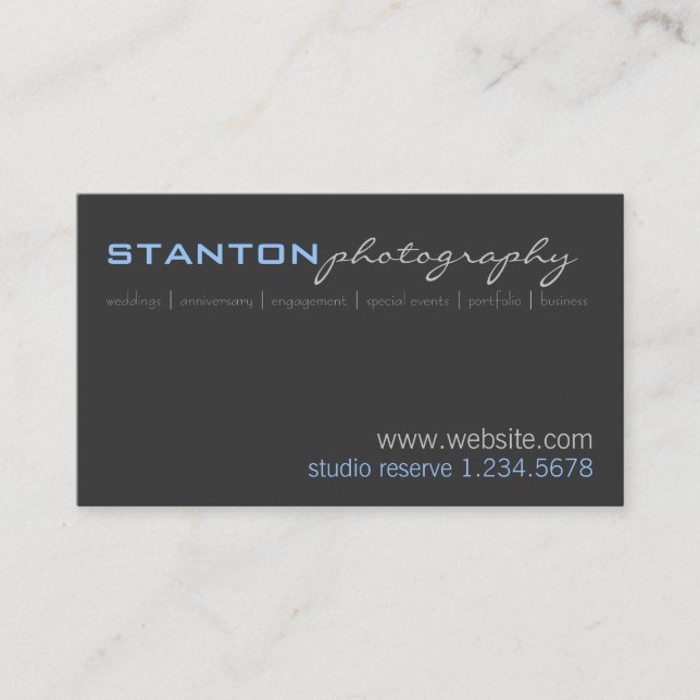PHOTOGRAPHY BUSINESS CARD (Front)