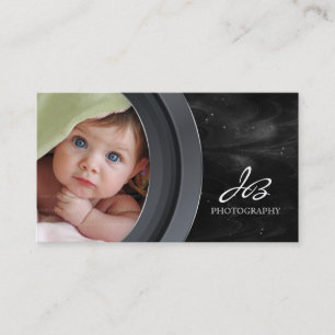 Photography Business Card Black Star Sky