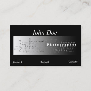 Photography Business card - white stripe