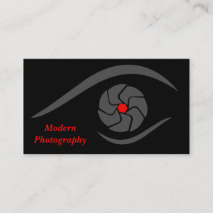 Photography Business Card with Eye Camera Lens