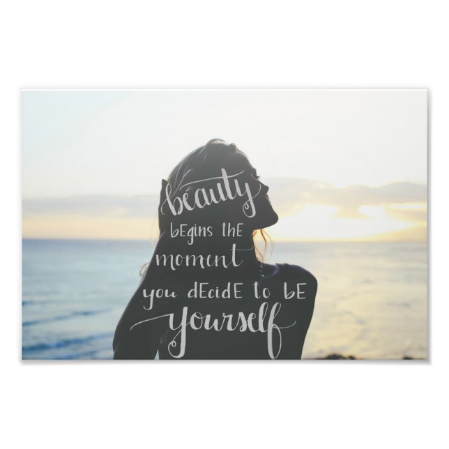 Photography & Calligraphy Quote Photo Print (Front)