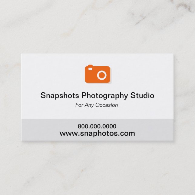 Photography Camera Business Card (Front)