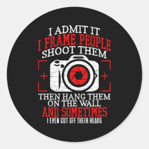 Photography Camera Classic Round Sticker