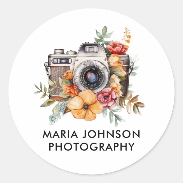 Photography Camera Logo Stickers (Front)