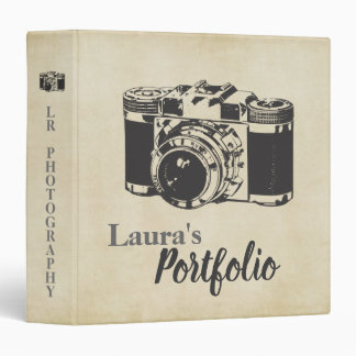 Photography Camera Photo Portfolio Personalized Binder