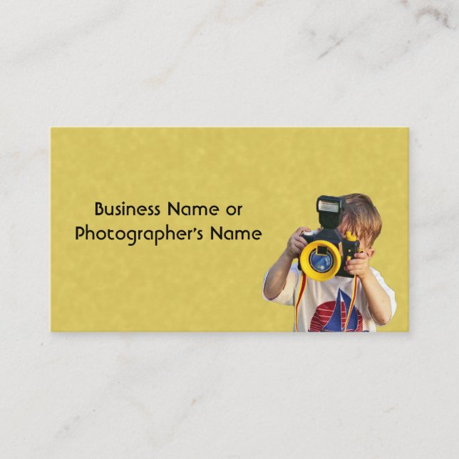 Photography Camera Store or Photographer Business Card (Front)