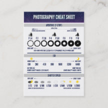 Photography Cheat Sheet Custom