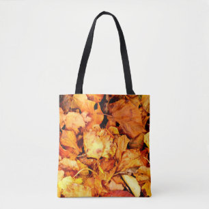 Photography - DRY AUTUMN LEAVES + your ideas Tote Bag