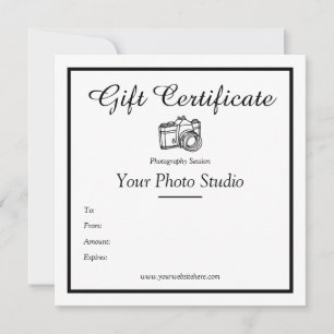 Photography Gift Certificate Template