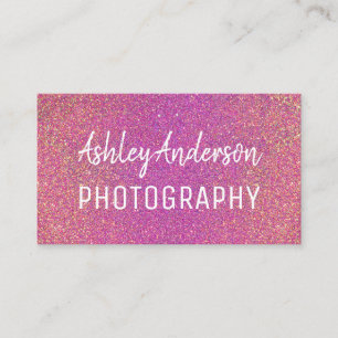Photography Glitter Sparkle Feminine Business Card