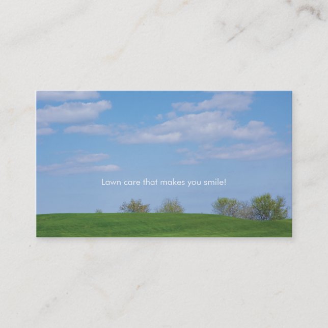 Photography Green Grass Business Card Nature (Front)