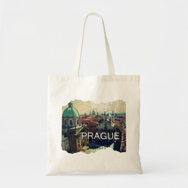 Photography in old city Prague distressed Tote Bag (Front)