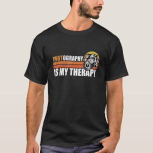 Photography Is My Therapy - Vintage Retro Photogra T-Shirt