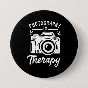 Photography Is Therapy 3 Inch Round Button
