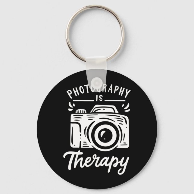 Photography Is Therapy Keychain (Front)