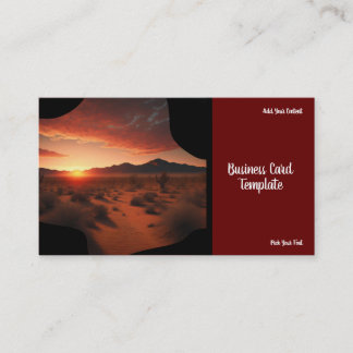 Photography Landscape Sunset Business Card