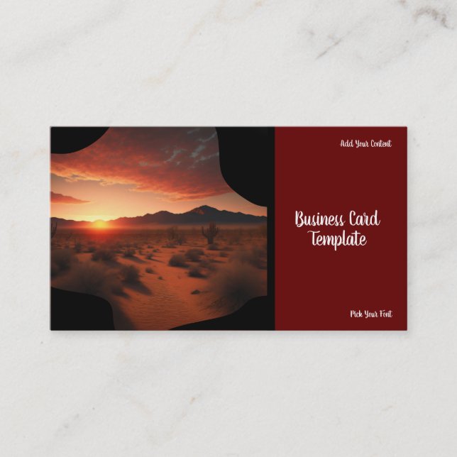 Photography Landscape Sunset Business Card (Front)