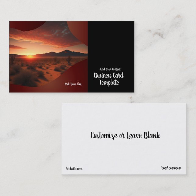 Photography Landscape Sunset Business Card (Front/Back)