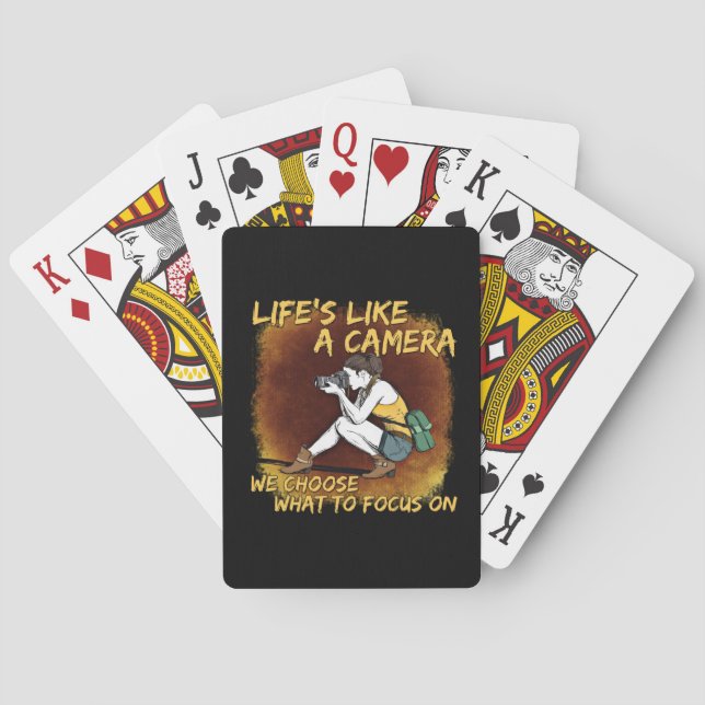 Photography - Life Like A Camera Photographer Playing Cards (Back)