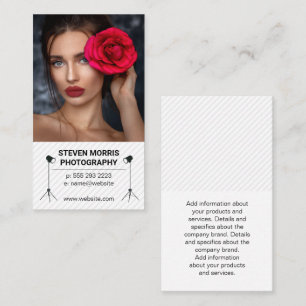 Photography   Model with Rose   Add Custom Photo Business Card