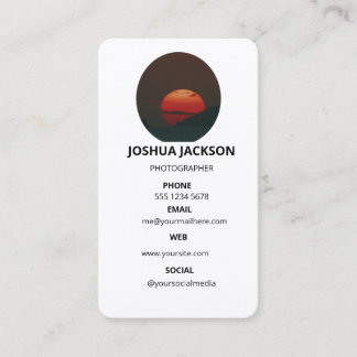 Photography Modern Minimal Simple Photo Business Card