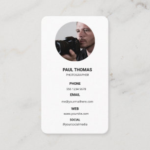 Photography Modern Minimal Simple Photo Business Card