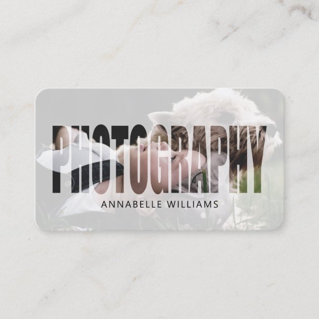 Photography Modern Photo Business Card (Front)