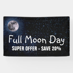 Photography - Night Sky with Full Moon + your idea Banner