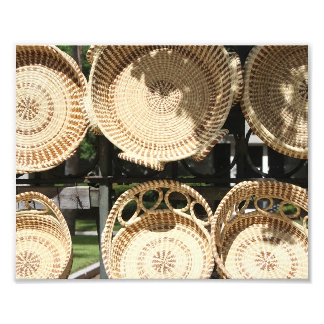 Photography of hand made baskets, Charleston SC Photo Print (Front)