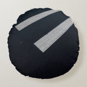 Photography of pedestrian lane round pillow
