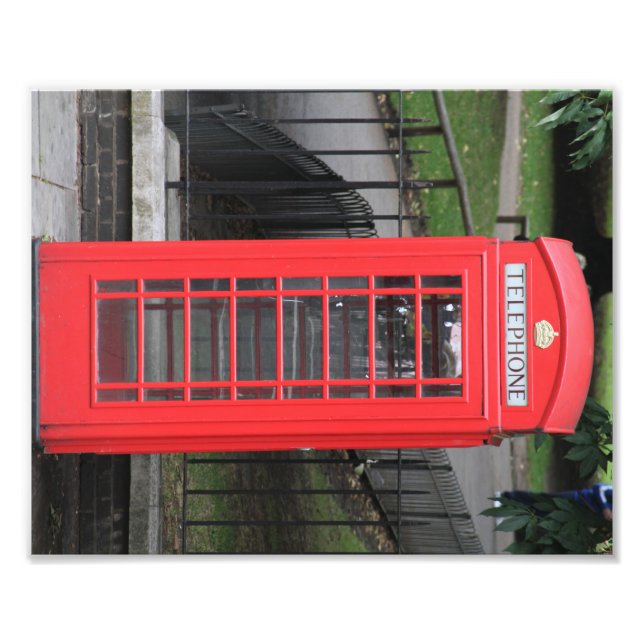 Photography of red London Phone Booth Photo Print (Front)