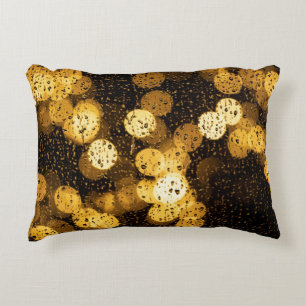 Photography of yellow lights accent pillow