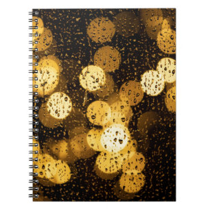 Photography of yellow lights notebook
