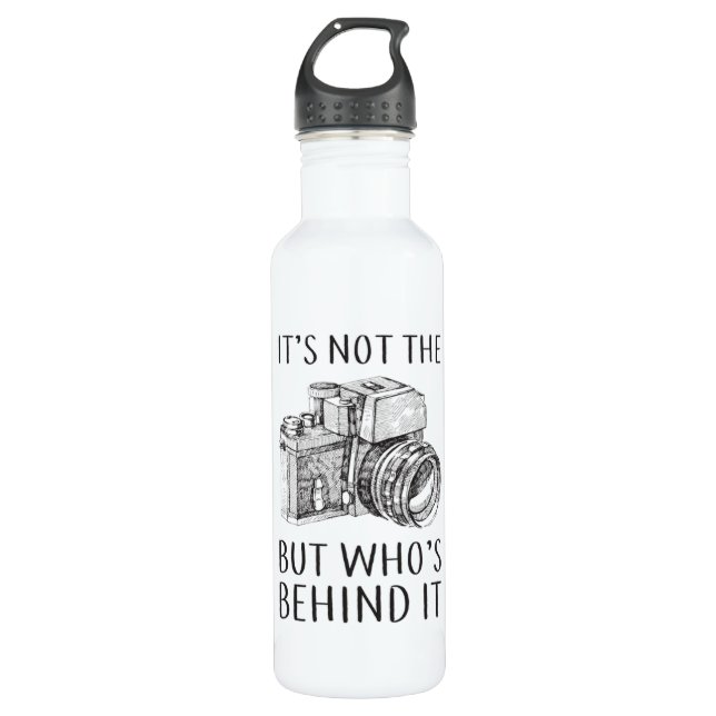 Photography Photographer Camera Funny Gift Idea 710 Ml Water Bottle (Front)