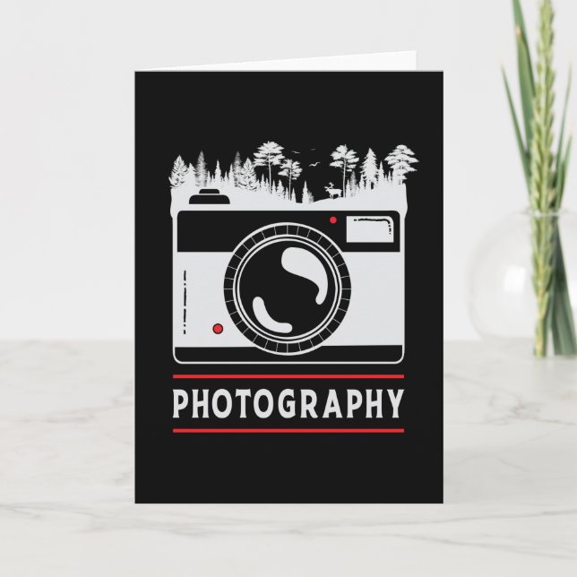 Photography Photographer Camera Lens Funny Gift Card (Front)