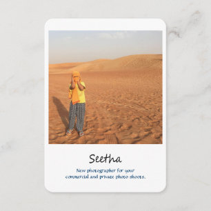 photography promo card