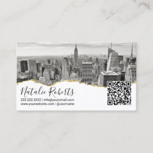 Photography QR Code Custom Photo Minimalist Business Card