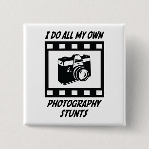 Photography Stunts 2 Inch Square Button