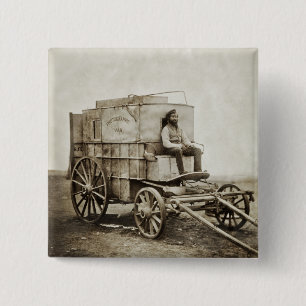 Photography Wagon of Roger Fenton Photo Realism 2 Inch Square Button