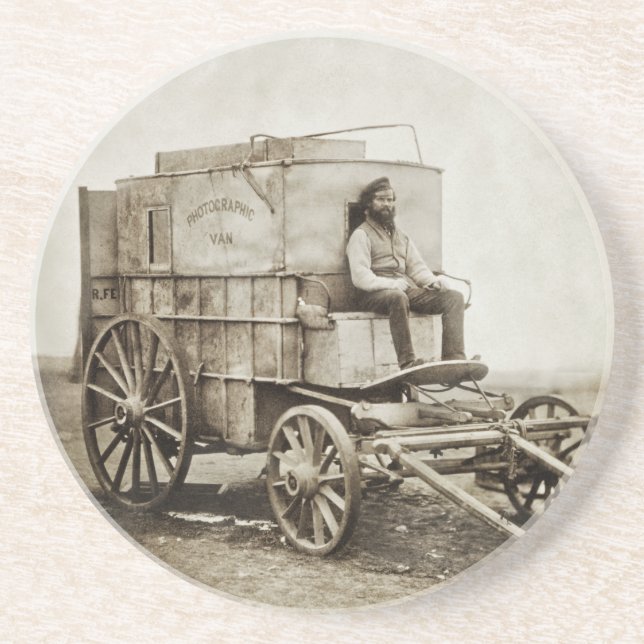 Photography Wagon of Roger Fenton Photo Realism Coaster (Front)