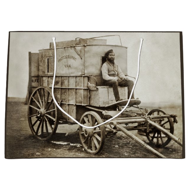 Photography Wagon of Roger Fenton Photo Realism Large Gift Bag (Front)