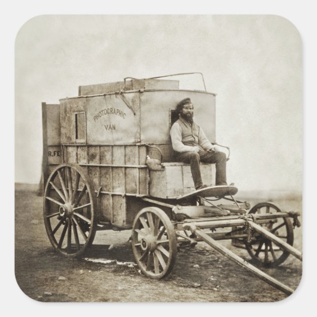Photography Wagon of Roger Fenton Photo Realism Square Sticker (Front)