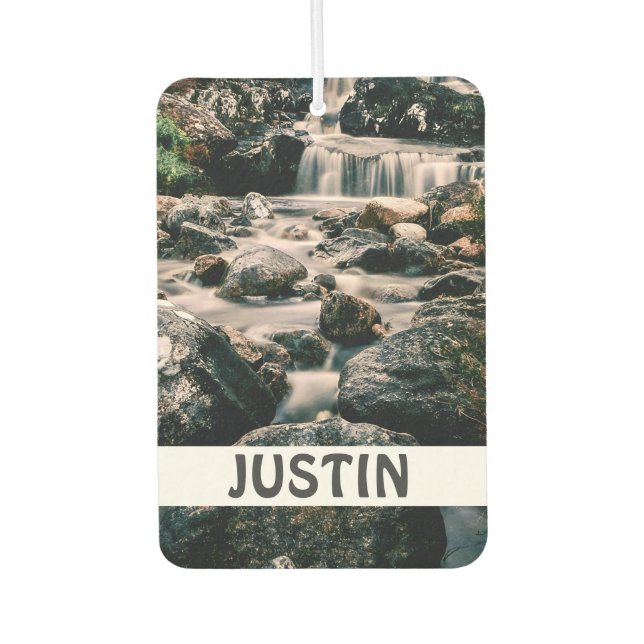 Photography WATERFALL STONES + your ideas Air Freshener (Front)