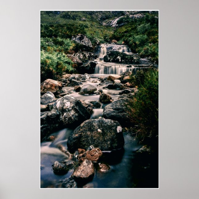 Photography WATERFALL STONES + your ideas Poster (Front)