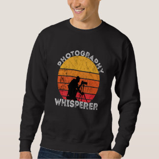 Photography Whisperer Retro Sunset Camera Photogra Sweatshirt