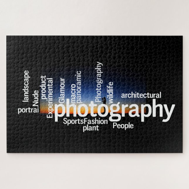 Photography Word Cloud  Jigsaw Puzzle (Horizontal)