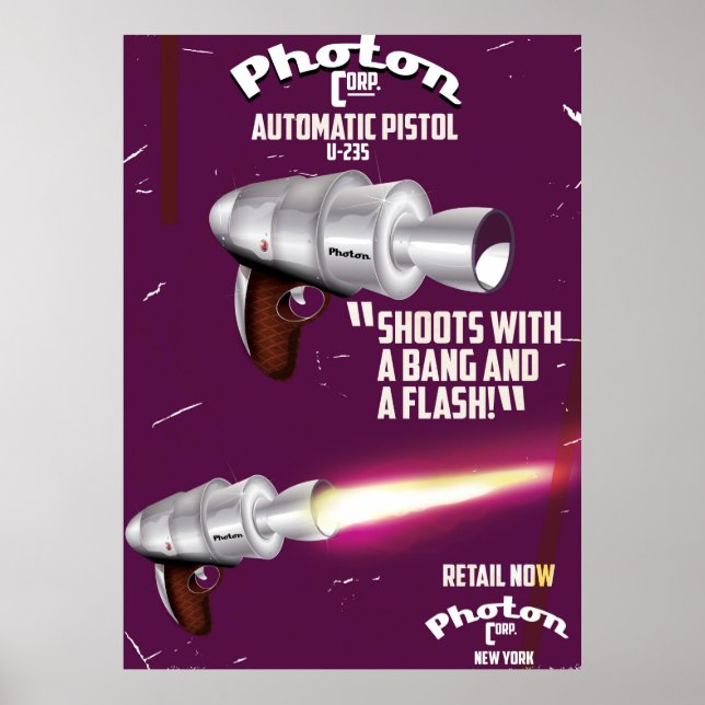 Photon vintage pistol science fiction poster (Front)